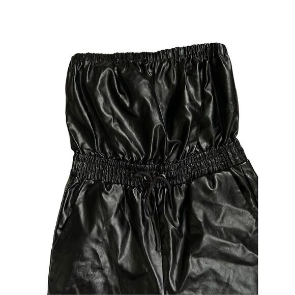 Lovers and Friends Heila Faux Leather Jumpsuit Black Women’s Size Small - Picture 6 of 11